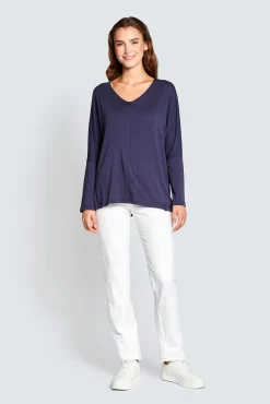 Zhrill Tops & Shirts*MARIT LS BLUE