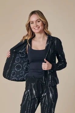 Zhrill Blazer*ZHBETSY ABSTRACT BLACK