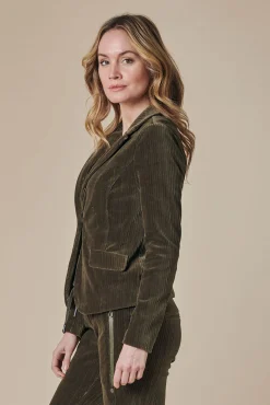 Zhrill Blazer*ZHBETSY CORD LUREX OLIVE