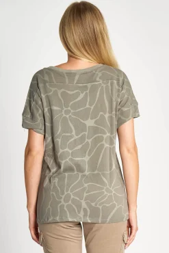 Zhrill Tops & Shirts*ZHRAHEL AOP OLIVE