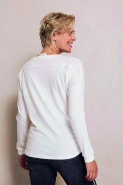 Zhrill Tops & Shirts*ZHRAHEL LS OFF WHITE