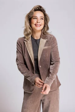 Zhrill Blazer*ZHSALMA VELVET CHOCOLATE