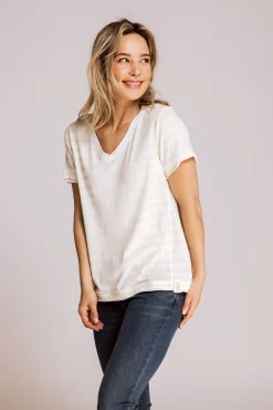 Zhrill Tops & Shirts*ZHSVANA STRIPES WHITE STRIPED